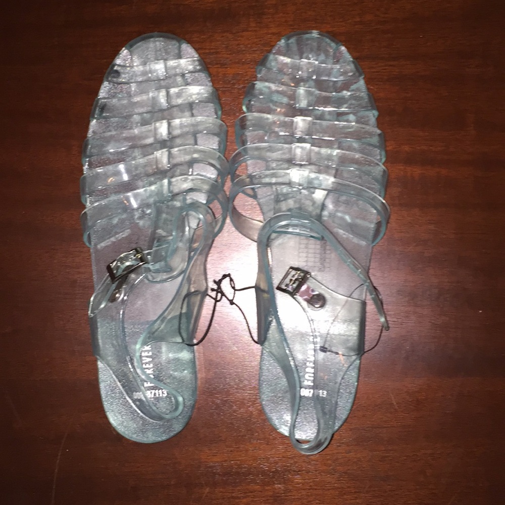 Jelly flats with buckle (Forever 21) L